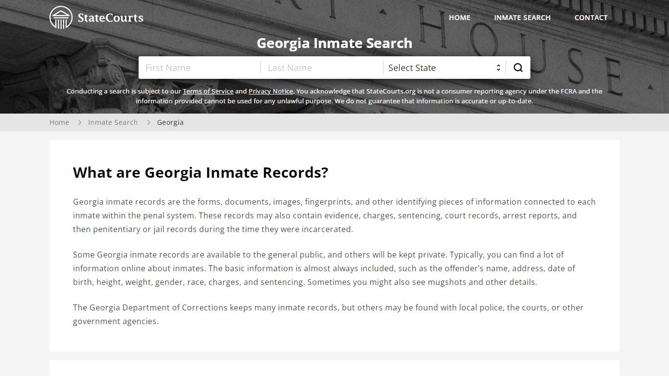 Georgia Inmate Search, Prison and Jail Information ...